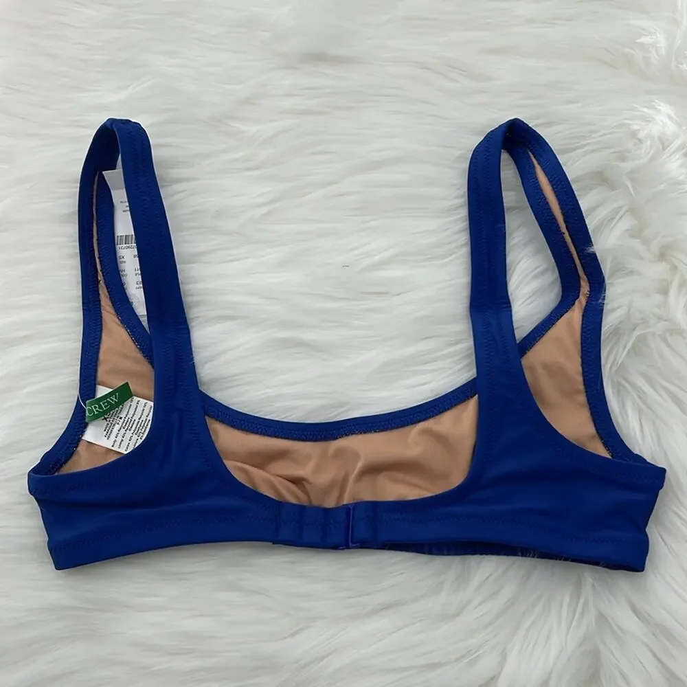J.Crew Women's Heritage scoopneck bikini top - Blue - XS - NWT